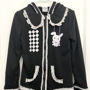 Lokisa Lolita Style Bunny Zip Up Hoodie
